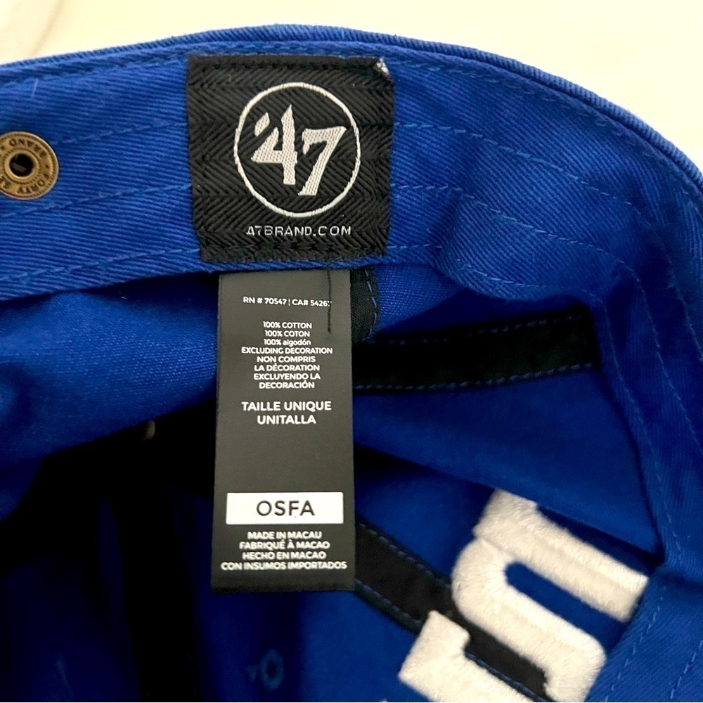 '47 Royal Unisex New York Giants Adjustable Strap Hat Dad Cap OSFA Embroidered - Picture 6 of 9